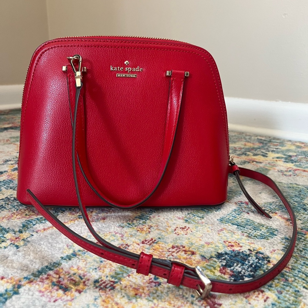 Kate Spade Red Crossbody Bag with Adjustable Strap